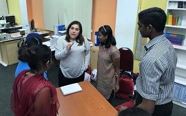 Karla Chavez with 3M Impact speaks with MySkills team