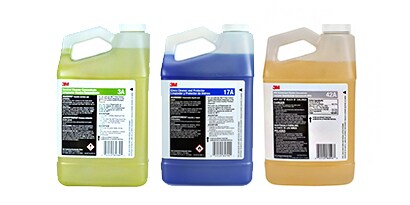 three jugs of 3M chemicals
