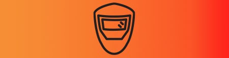 illustration of welding helmet icon
