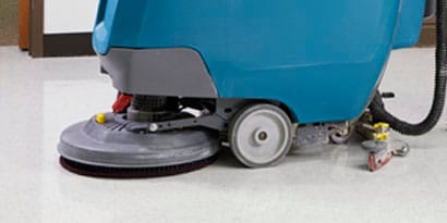 stone floor protector pad being used
