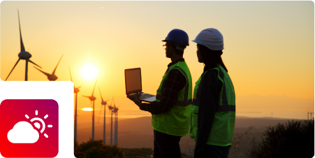Engineers inspect wind turbines
