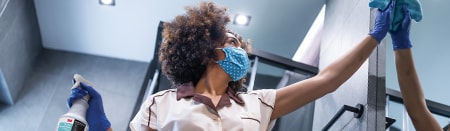 Scrubbing and scouring products for commercial kitchen
