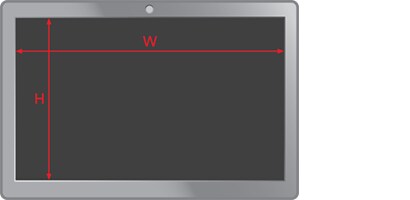Diagram of how to measure a bezel screen

