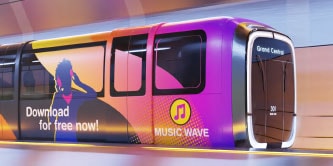 train wrap advertising
