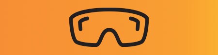 illustration of eye protection safety glasses icon
