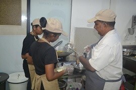 MySkills students work at the social enterprise café 