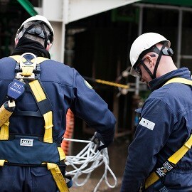 Workers wearing 3M Fall protection PPE