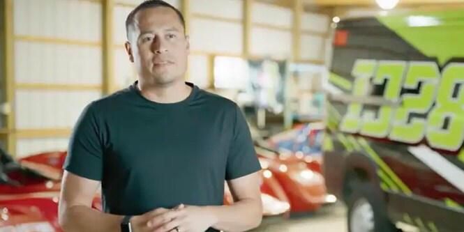 video thumbnail of a wrap installer being interviewed.
