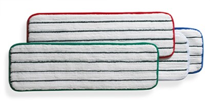 Four 3M Easy Scrub Microfiber Flat Mop Pads.
