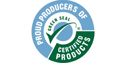 Logo: “Green Seal: Proud producers of certified products.”
