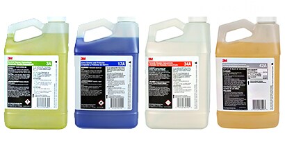 four jugs of 3M chemicals
