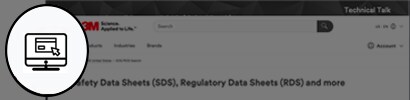 screenshot of 3m safety data sheet lookup on a computer.
