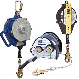 Composite image of fall protection gear