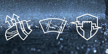 A close-up of a car windshield