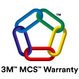 3M™ MCS™ Warranty logo consisting of five colored chain links.