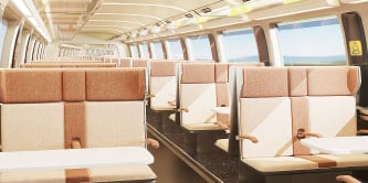 Passenger train interior train graphic film
