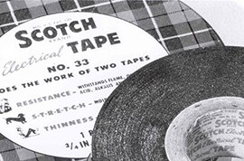 Vintage Black and White photo of Scotch Tape No. 33