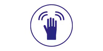hand with vibration marks

