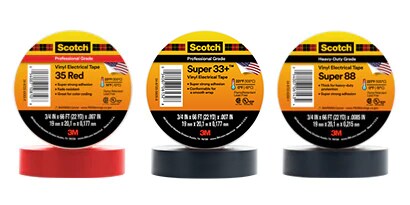 3M Professional Grade Vinyl Electrical Tape Family
