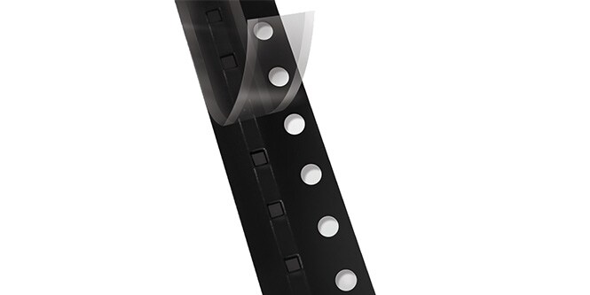 Close-up of cover tape from 3M.
